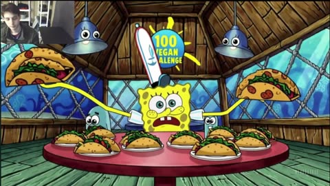 Outtake #3104 Of SpongeBob SquarePants Attempts The Taco Eating Challenge Fake Funny Parody Animated