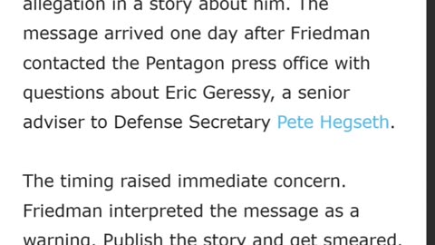 Reporter Questions Pete Hegseth’s Adviser and is Now Facing Smear Threats