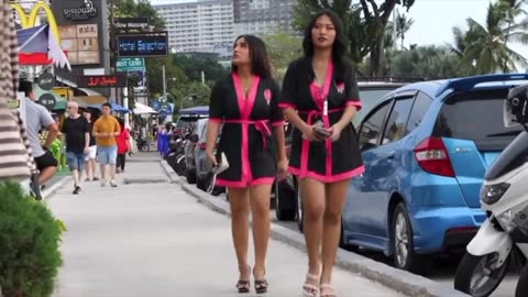 Pattaya Thailand raw clips in and around Pattaya Beach