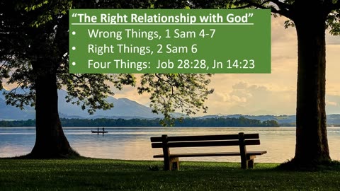 "The Right Relationship with God"