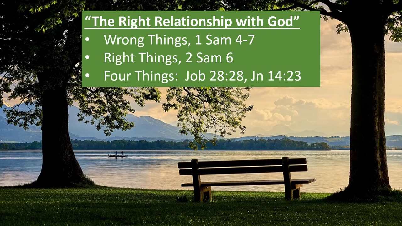 "The Right Relationship with God"