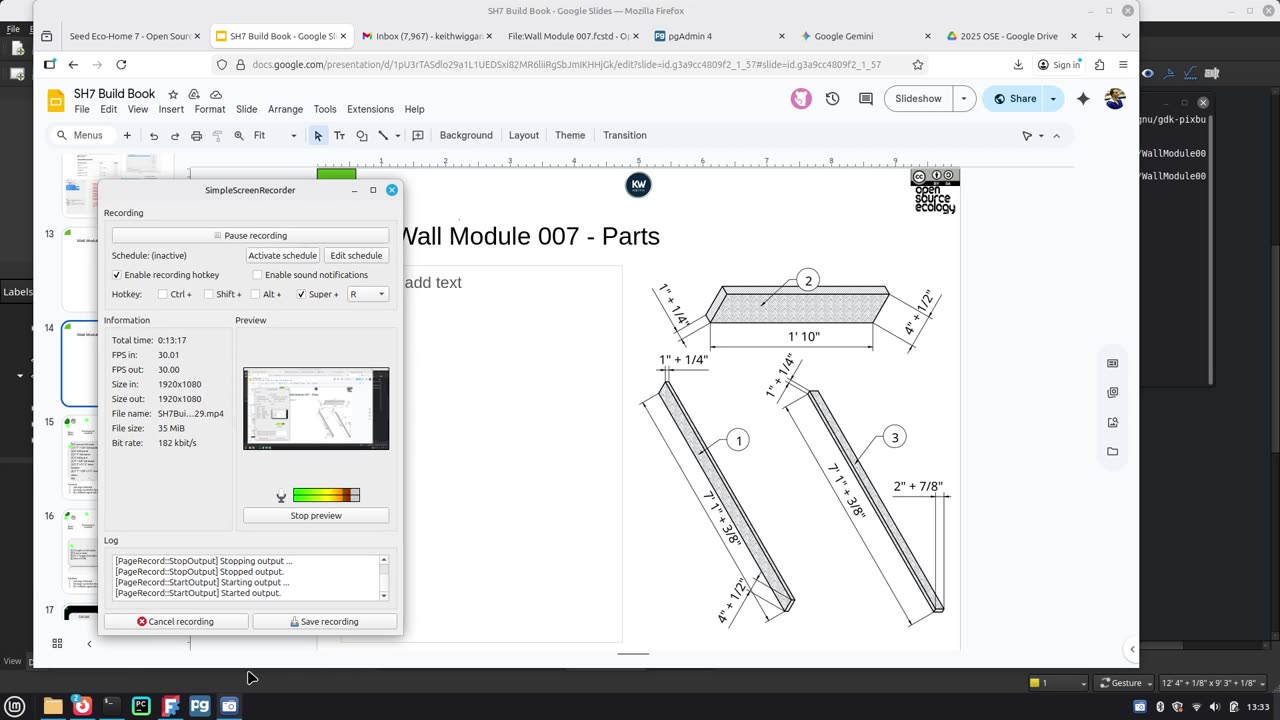 Creating Google Slide Template & FreeCAD TechDraw part 2