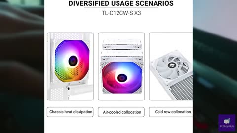 Thermalright TL-C12CW-S X3 CPU Fan 120mm White ARGB Case Cooler Fan, up to 1550R