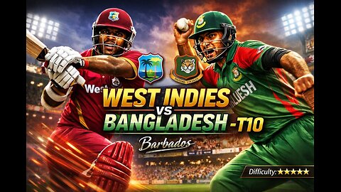 🎮 Cricket 07 Gameplay – West Indies vs Bangladesh (T10) | Barbados Stadium