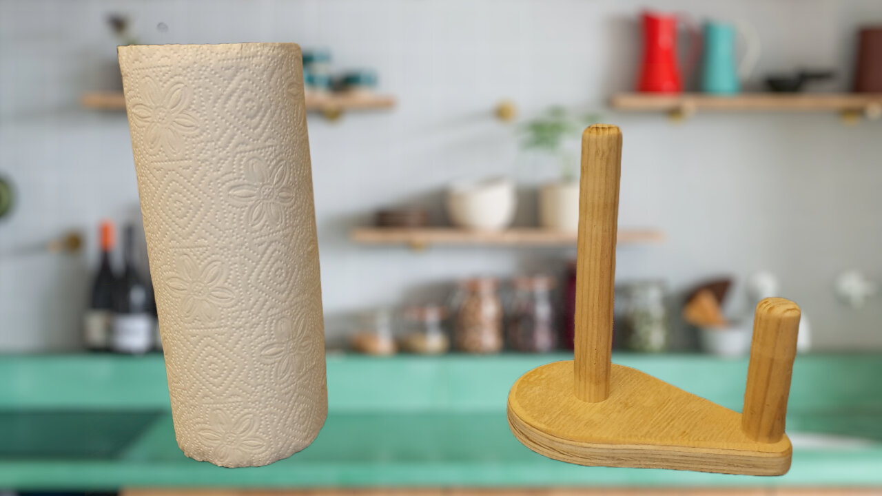 Make your own DIY paper towel stand!