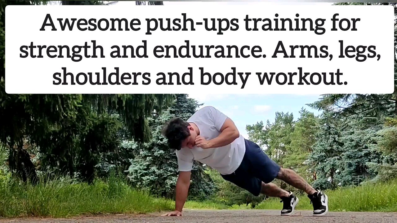Push-ups training.