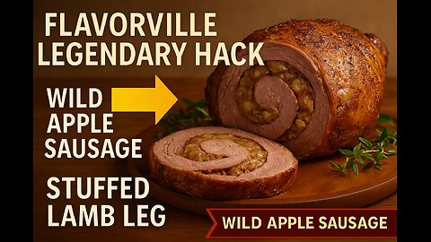 Wild Apple Sausage Stuffed Lamb Leg
