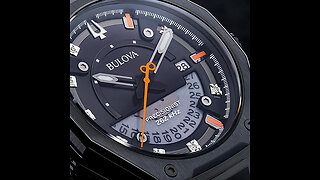 Bulova Marc Anthony Mens Series X Diamond Dial Black Ion-Plated Watch