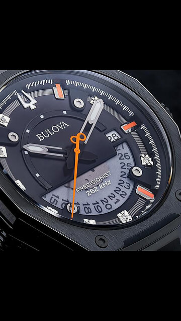 Bulova Marc Anthony Mens Series X Diamond Dial Black Ion-Plated Watch