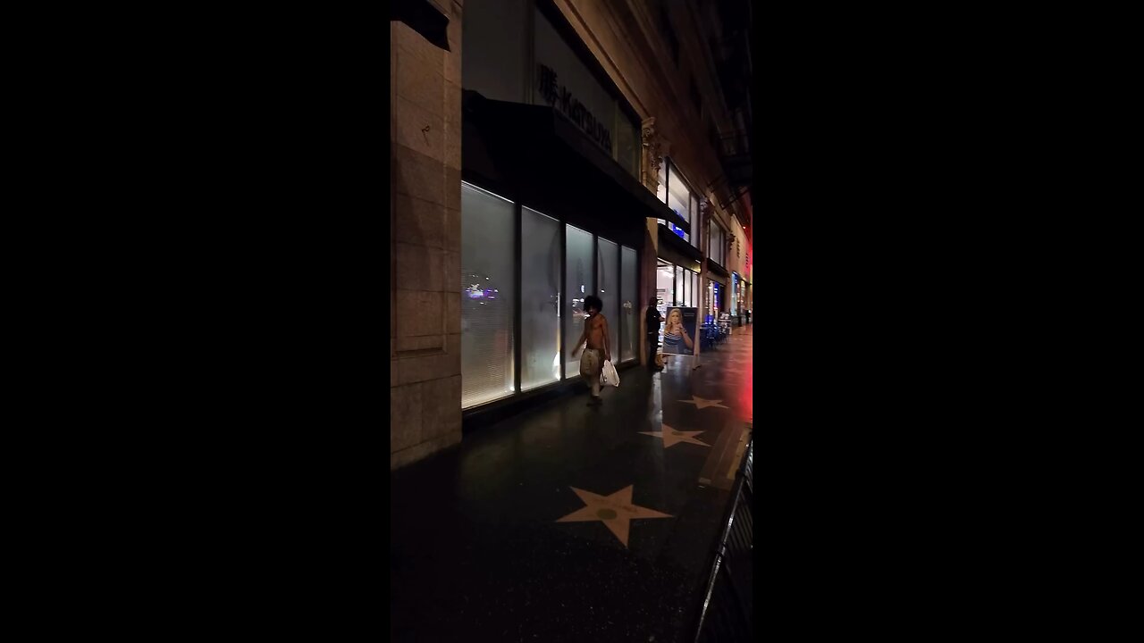 Looks like someone's having a *really* good time on Hollywood Boulevard.