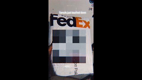 Sample just touched down