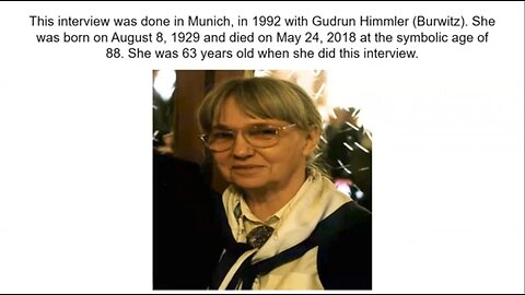 Interview Gudrun Himmler daughter of Heinrich Himmler Sets Record Straight