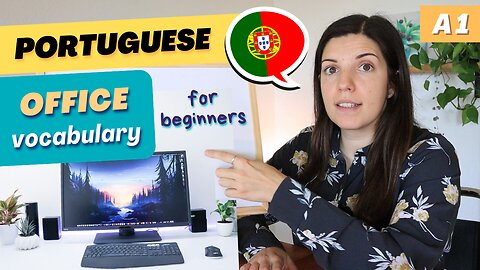 Office vocabulary (clip) | A1 European Portuguese with comprehensible input