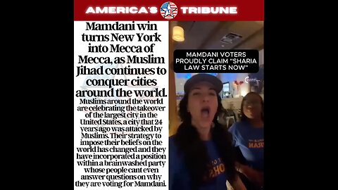 Mamdani win turns New York into Mecca of Mecca, as Muslim Jihad continues to conquer cities