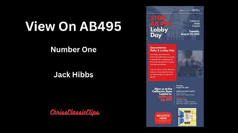 A Call To Action on AB495