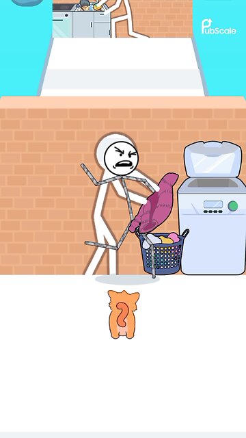 Cleaning Time With Stickman #shorts #funny