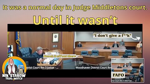 It was a normal day in court, until it wasn't.