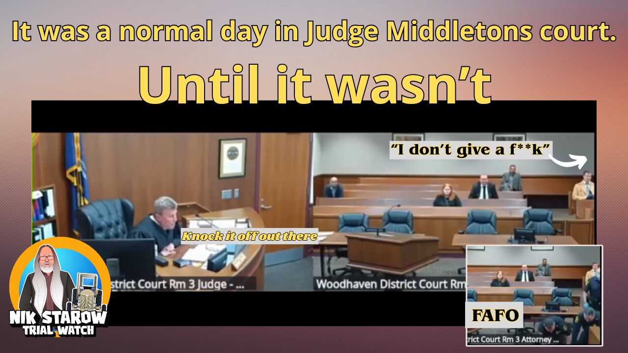 It was a normal day in court, until it wasn't.