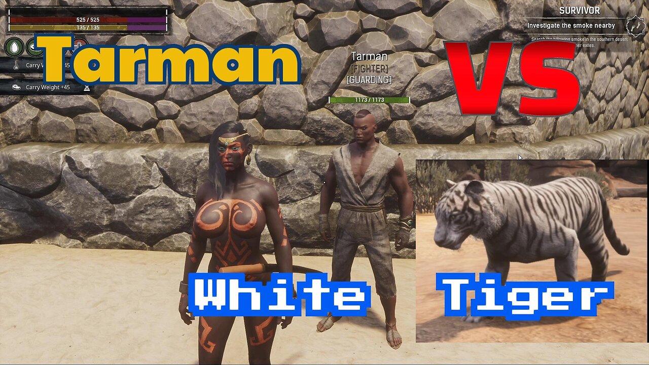 Conan Exiles beginners guide Tarman is he worth it Tarman vs White Tiger Busty boobs