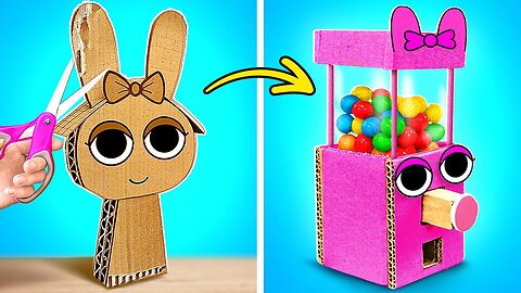 DIY Cardboard Sprunki Candy Machine