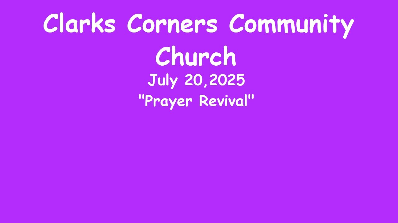 07/20/2025 Prayer Revival