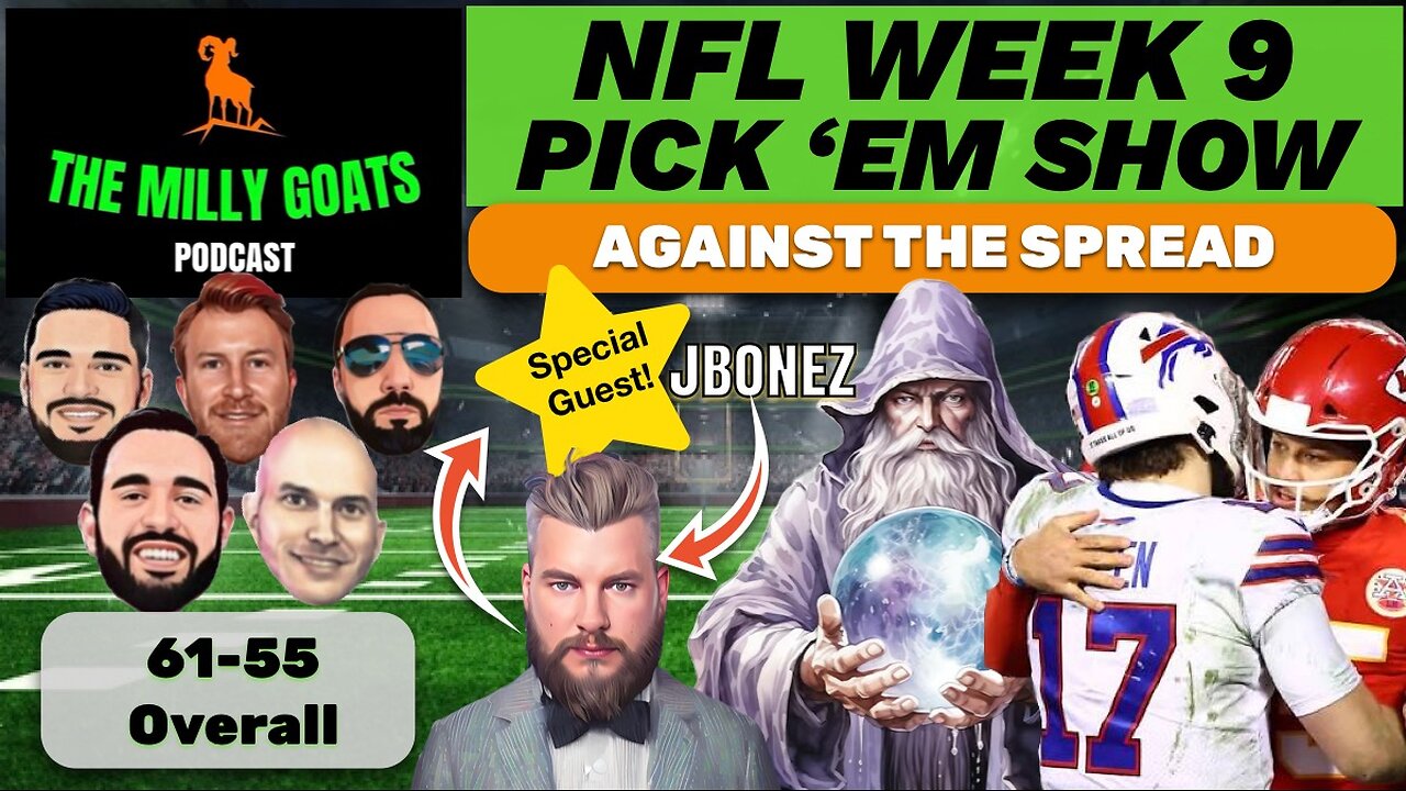 NFL Week 9 Pick 'em Contest Breakdown with Special Guest - JBonez
