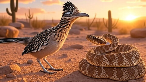 Roadrunner VS Rattlesnake