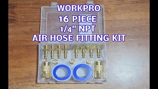 WORKPRO 16 Piece 1/4 Inch NPT Air Hose Fitting Kit and Case
