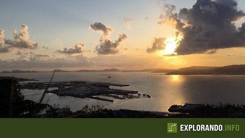 Ocaso en la Ría de Vigo a cámara rápida