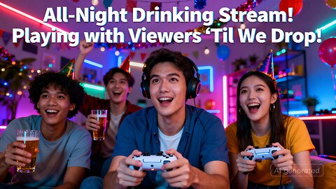🍻 All-Night Drinking Stream! Playing with Viewers ‘Til We Drop! 🎮🔥Now Playing Monopoly