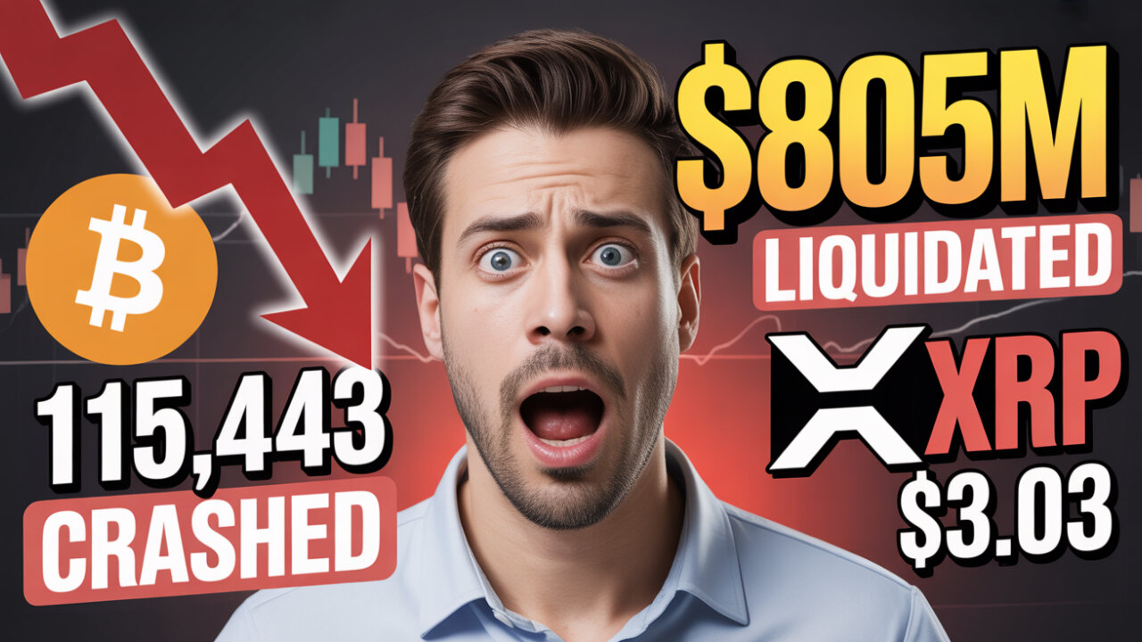 BREAKING: $713M Crypto Liquidations - Bitcoin Crashes Below $114K - XRP Drops 7%