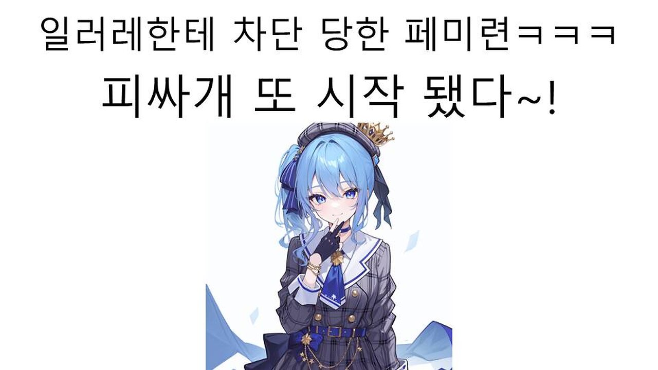 일러레한테 차단 당하고 피싸는 페미마치 스이세이 논란