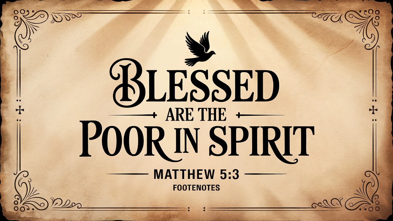 Blessed Are The Poor In Spirit