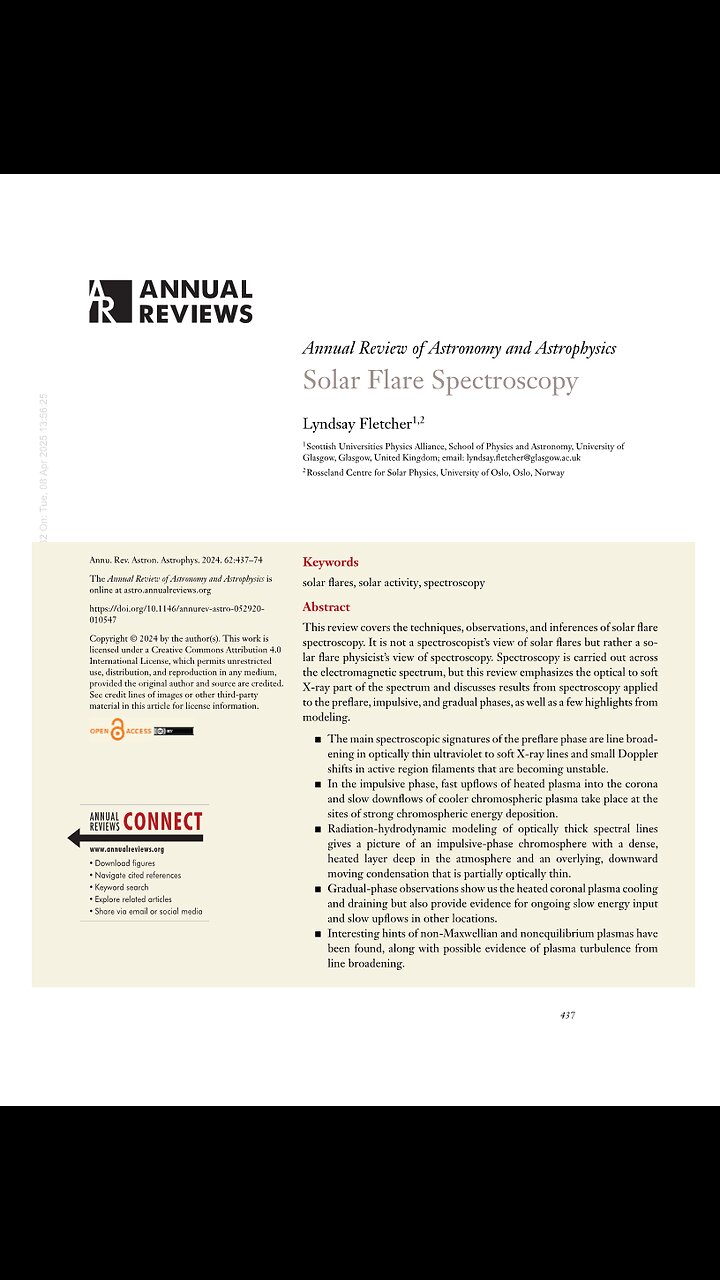 Solar Flare Spectroscopy. Lyndsay Fletcher, 2024. A Puke(TM) Audiopaper