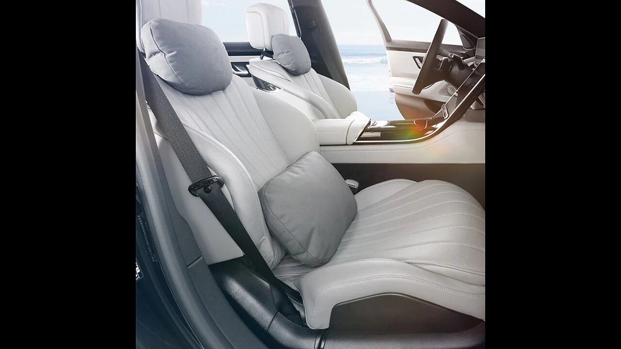 Suede Car Neck Pillow And Lumbar Support