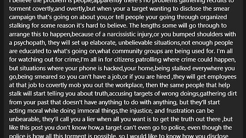 Targets ONLY chat and info - Collective Punishment - Destroying a Target's Character