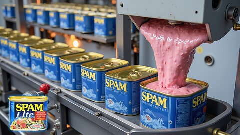 How is Spam produced in the factory? Canned Meat Factory Process.