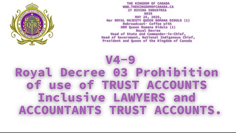 Royal Decree 03 Prohibition of use of TRUST ACCOUNTS Inclusive LAWYERS and ACCOUNTANTS TRUST ACCOUNT