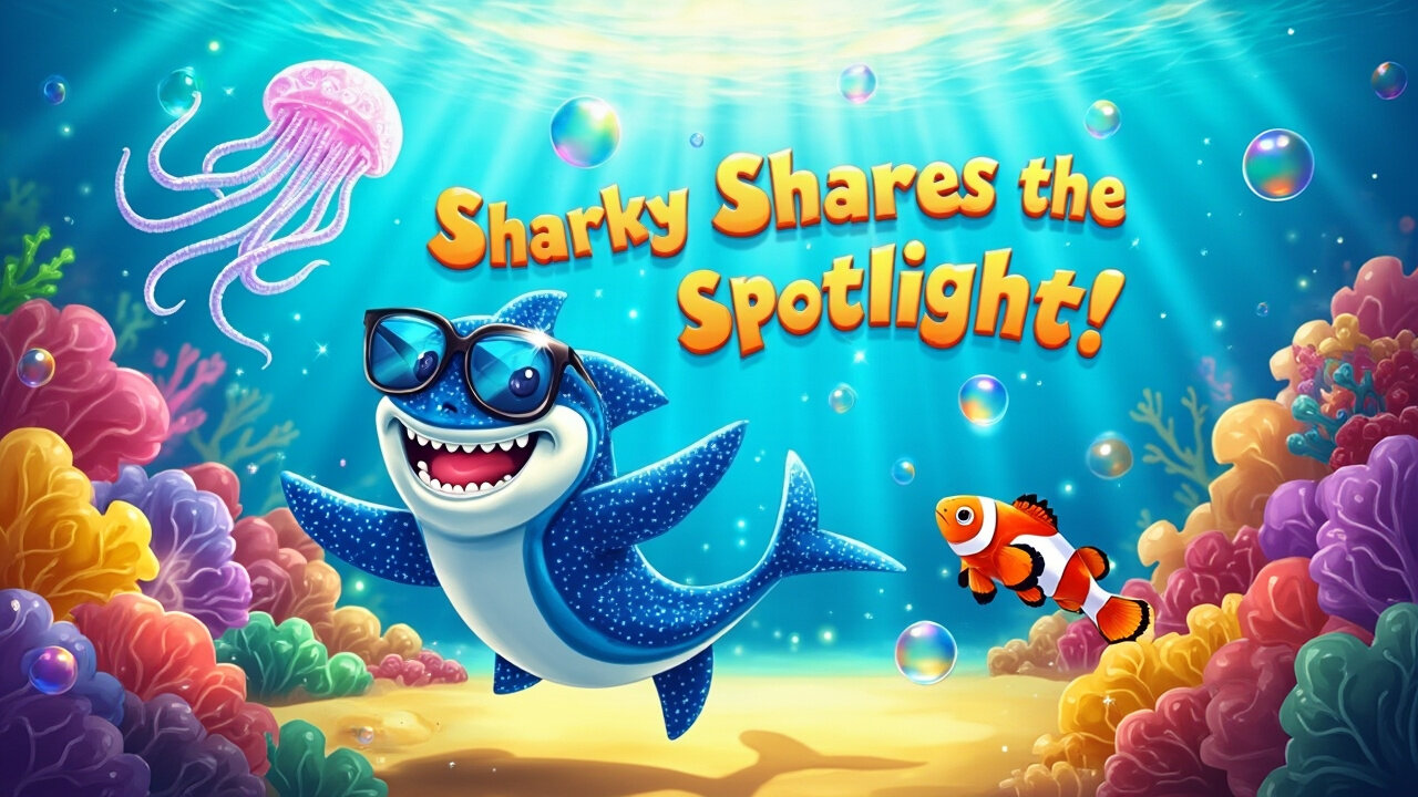 Sharky Shares the Spotlight 🦈✨ | Teamwork Song for Kids!