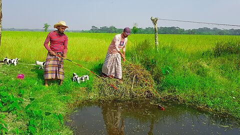 Hook Fishing Challenge by Two Young Man || Asian Hook Fishing