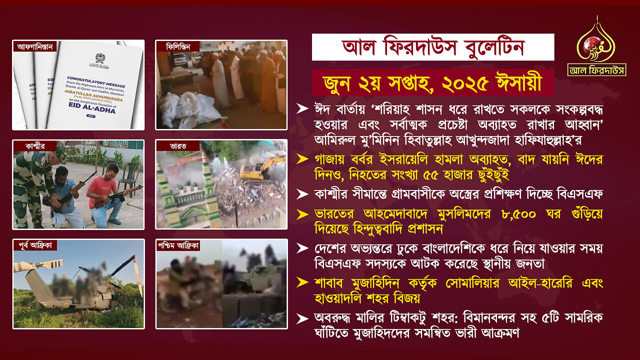 আল ফিরদাউস বুলেটিন || জুন ২য় সপ্তাহ || ২০২৫