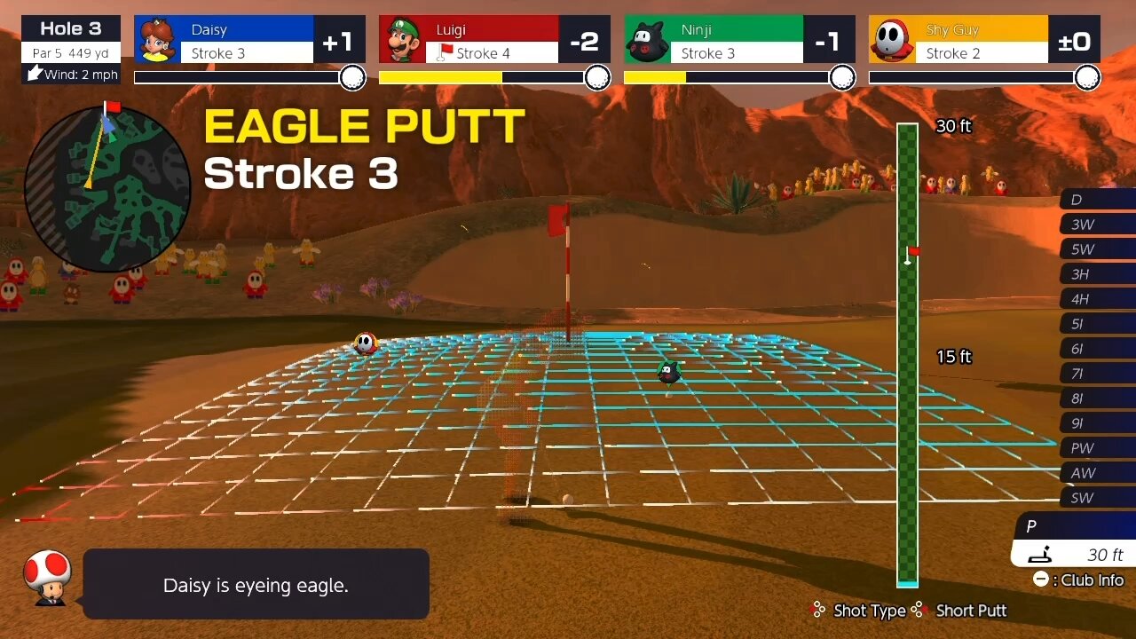 Mario Golf replay - Eagle attempt