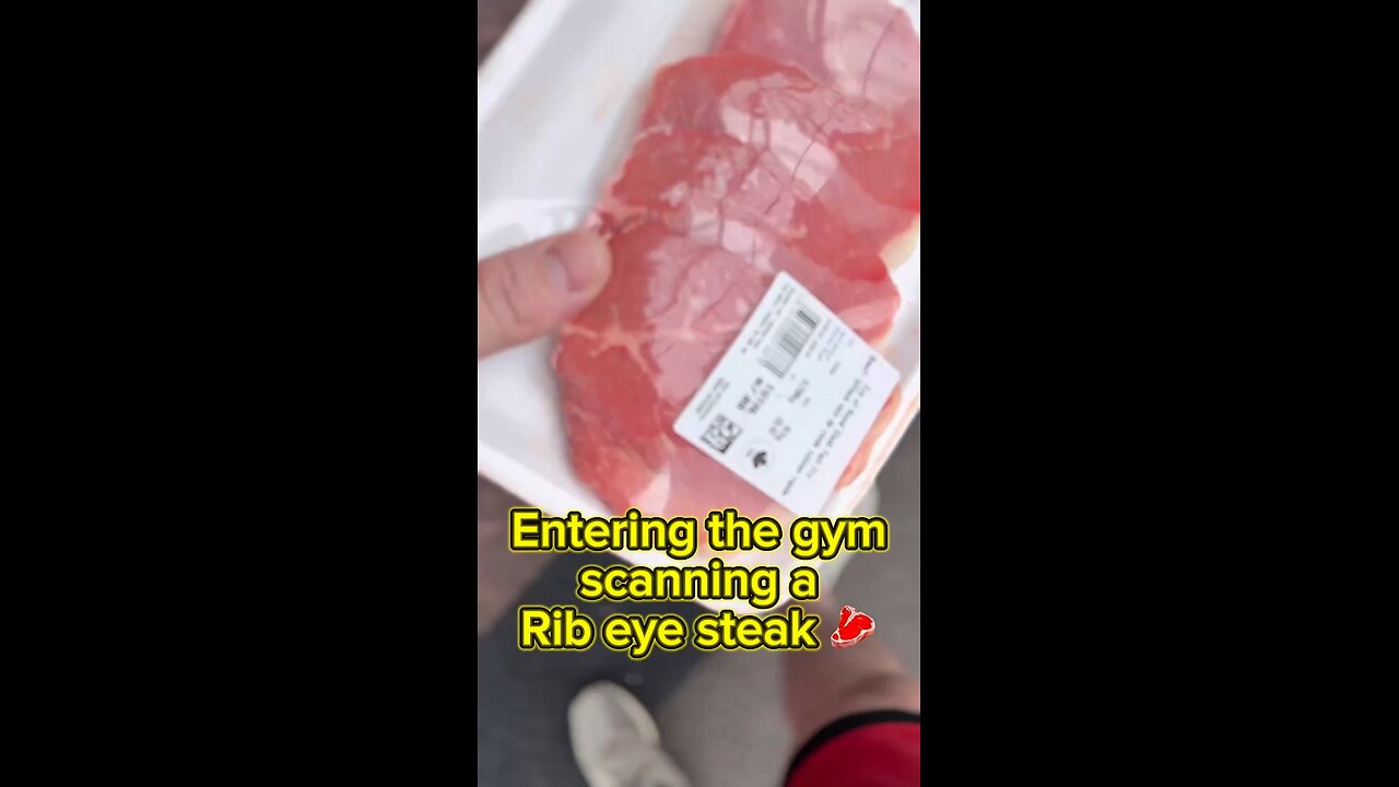 🥩ENTERED THE GYM SCANNING A RIB EYE STEAK🤨⁉️