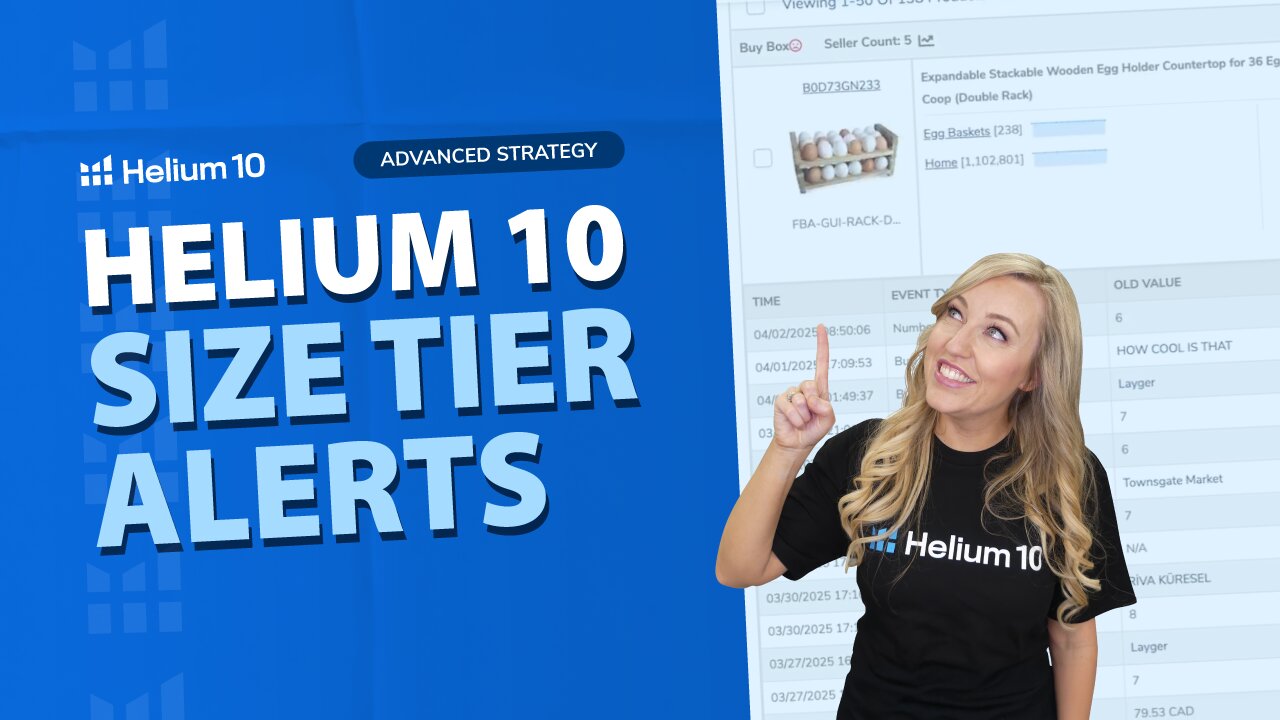 Helium 10 Size Tier Alerts