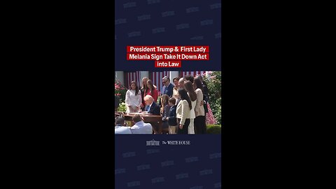 🇺🇸President Trump and First Lady Melania sign the Take It Down Act into law in the Rose Garden.