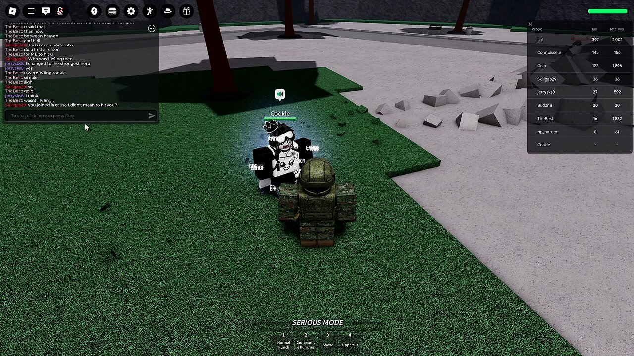 Playing The Strongest Battlegrounds in Roblox in a public server - (No Commentary).