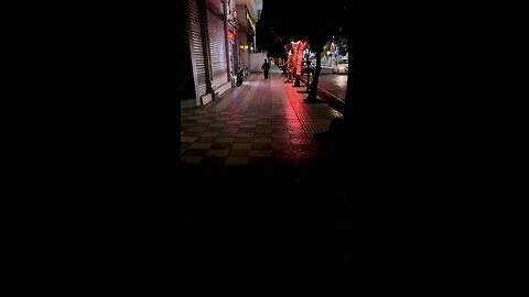 Light man in the street (blender) (vfx)