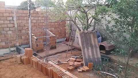 Renovating my house by building the back wall with an attached bathroom
