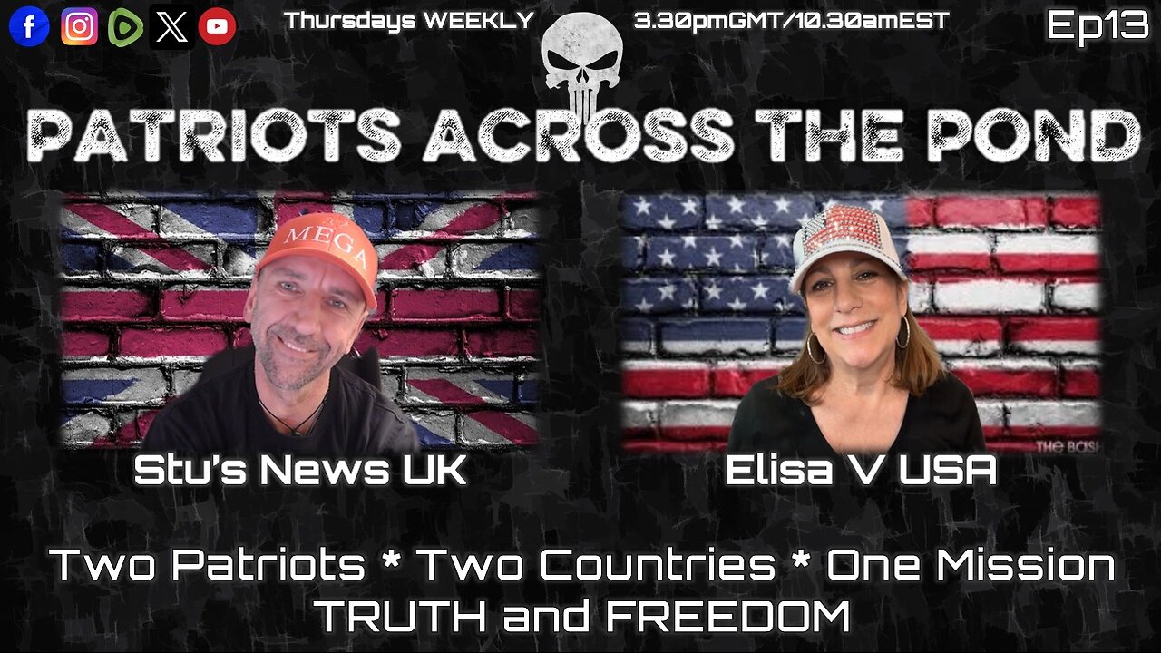 Patriots Across The Pond Ep 13 - Weekly Show LIVE - 10:30 AM EST/ 3.30pm GMT