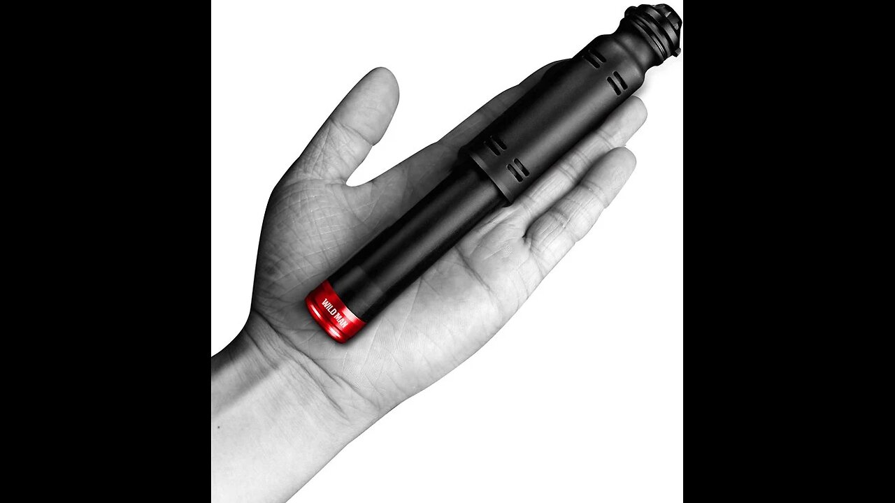 Portable Mini Bicycle Pump, with Built-in Hose, 2 Inflatable Nozzles & 110PSI Air Pressure